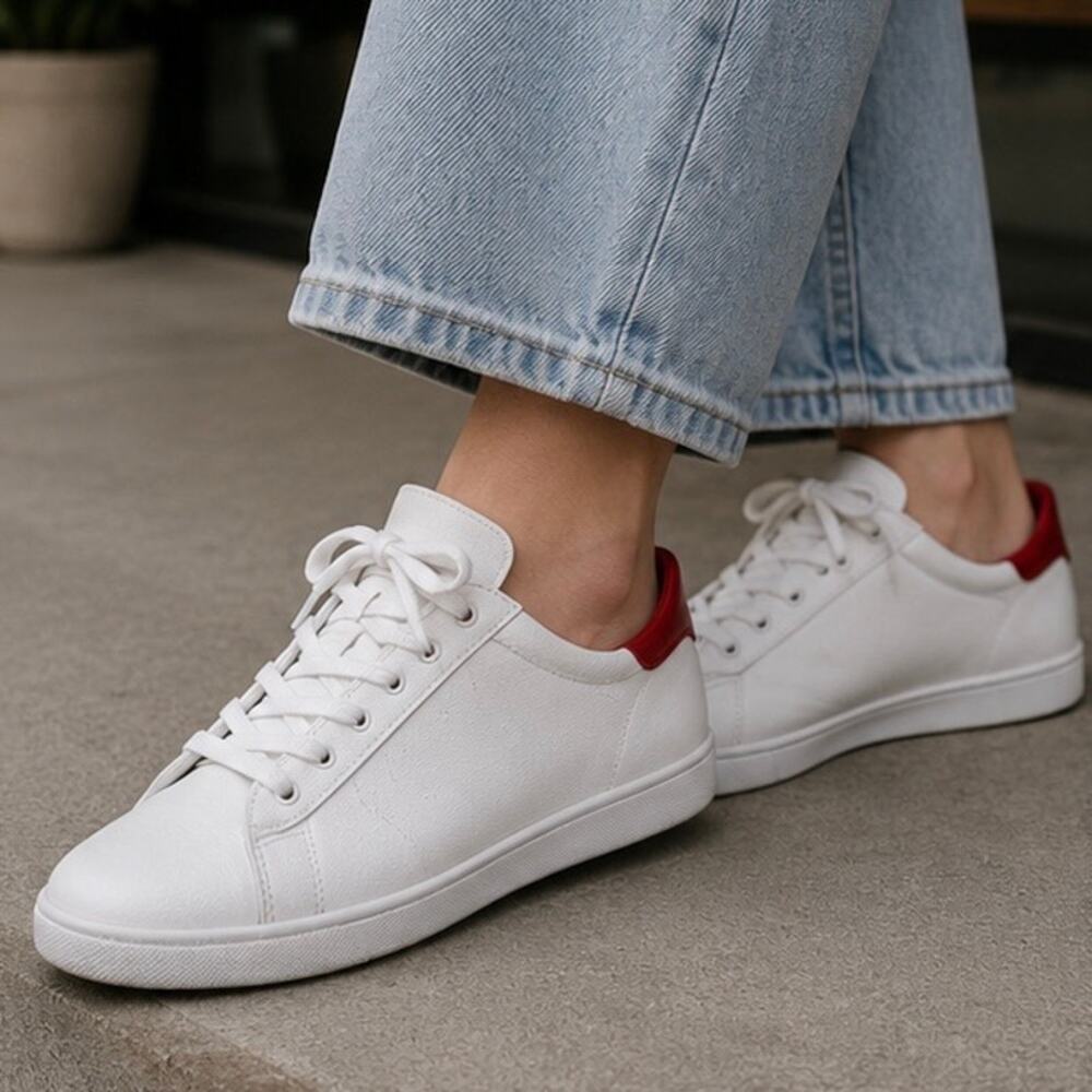 Nautica low-top court sneakers white red US SZ 8.5